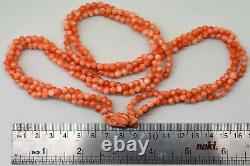 Natural Undyed Pacific Coral Beads Necklace 20 Long