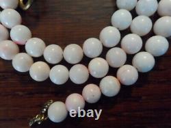 Natural Untreated Undyed Angle Skin Coral Round Beads Necklace 50 Gr