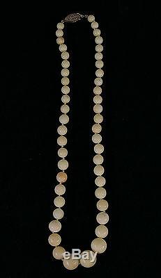 Natural White Coral Bead Necklace