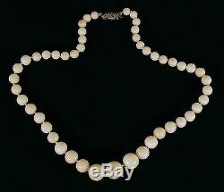 Natural White Coral Bead Necklace