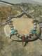 Navajo Vintage Sterling 5 Claws Big Bench Beads Cones Native American Necklace