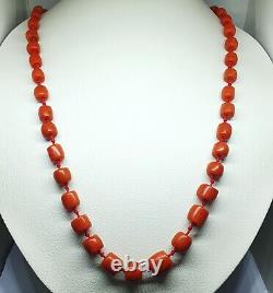 Necklace With Large Natural Coral Beads 432