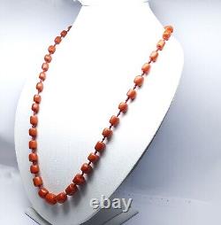 Necklace With Large Natural Coral Beads 432