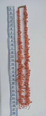 Old Branch Coral Necklace, Salmon Pink / Orange Natural colour