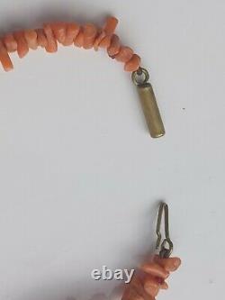 Old Branch Coral Necklace, Salmon Pink / Orange Natural colour