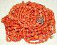 Old Real Antique Natural Red Orange Salmon Coral Necklace Beads Chain Whole Sale