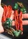 Old Tibetan Fine Quality Turquoise Coral Bead Necklace