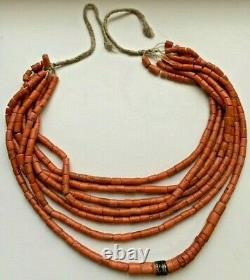 Original Antique Undyed Ukrainian Coral Necklace Beads 99 gr