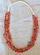 Out Of Pawn Hand-rolled Navajo Coral Necklace Turquoise + Silver Beads 15