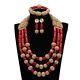 Pearl Necklace Set African Nigerian Wedding Beads, Nigerian Coral Crystal Party