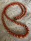 Pretty Antique Genuine Red Coral Graduated Bead Necklace, C 1900