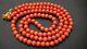 Pretty Italy Jewelry Old Handmade Authentic Round Carved Coral Necklace 25 Gr