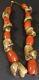 Rare Old Spiral Tridacna & Coral Spiritual Bead Necklace From Mustang In Nepal