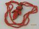 Rare Vintage Signed Miriam Haskell Real Red Coral Beads Choker Necklace