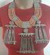 Rare Antique Yemenite Sterling Silver Coral Kerdal Necklace 494 Grams
