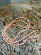 Rare Salmon Coral Bead With 14k Gold Clasp Necklace