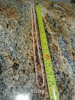 Rare SALMON CORAL Bead With 14k Gold Clasp Necklace