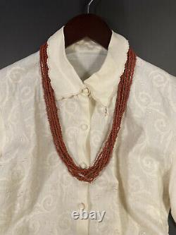 Red Coral Bead Multi strand Necklace ca. 20th century Ex. Giraud V. Foster Coll