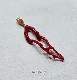 Red Coral pendant Coral Branch Pendent Natural Coral Handmade Pendant Jewelry