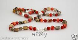 Simon Sebbag Sterling Silver 38 Multi Coral with Beads Necklace NB611/CORM38