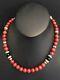 Sterling Silver Apple Coral Coral Bead Necklace 19 Inch