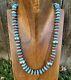 Sterling Silver Blue Turquoise Red Bamboo Coral Bead Necklace. 18 Inch