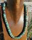 Sterling Silver Turquoise Heishi Bead Necklace. 18 Inch