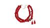 Studio Barse Coral Beaded Necklace And Earrings Set