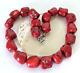 Stunning 212gms Red Bamboo Coral Chunky Nugget Bead Necklace A63