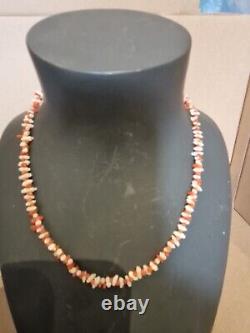 Stunning, Rare, Georgian, Carved Rolling Pin Coral Bead Necklace