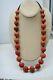 Stunning Unpolished Red Sponge Coral Beaded Necklace 27 E1