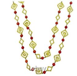 Tabbah Coral Gold Necklace