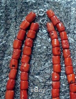 Traditional Real Coral Beads 2 layers Necklace Wedding Bridal Nigerian Jewellery