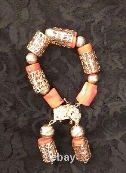 Traditional Real Coral Necklace Bead Gold&red African/nigerian Coral Bead Women