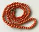 Vintage Art Deco Hand Carved Real Natural Red Coral Gemstone Beads Necklace 14g