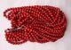 Vintage Red Coral Beaded Multy Strand Torsade Necklace 124g
