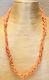 Vtg Braided Pink Coral Necklace Carved Beaded Collar Strand Natural Genuine