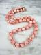 Vtg Chinese Natural Pink Angel Skin Coral Beaded Necklace 14k Gold Clasp 71.8 G