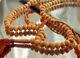 Very Old Antique Vintage Prayer Beads With Flower Charm Coral Necklace 635m3