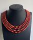 Victorian Antique Gold Pinchbeck Multi Strand Red Coral Necklace 135g 20.5
