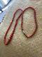 Victorian Coral Beads Necklace With 9ct Gold Barrel Fastener