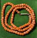 Victorian Natural Carved Red Salmon Coral Beads 16 Choker 9g Necklace 12a 4.3