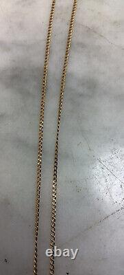Vintage 14K Gold Chain Coral Bead Necklace