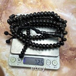 Vintage 99 Prayer Beads Yemeni old Black Coral worry beads necklace
