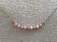 Vintage 9ct Yellow Gold Coral Bead Bar Layering Necklace 17.5