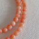 Vintage Angel Skin Coral Bead Necklace 16.5