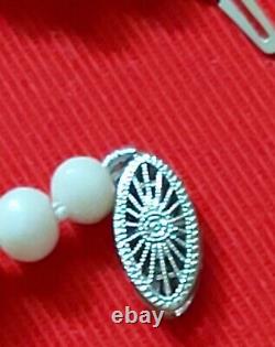 Vintage Angel Skin Coral Graduated Necklace 14k Gold Clasp Excellent! 16