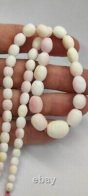 Vintage Angel Skin Natural Coral Beads Necklace