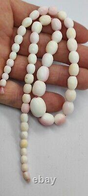 Vintage Angel Skin Natural Coral Beads Necklace