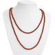 Vintage/antique 18ct Gold & Hand Cut Red Coral Bead Double Strand Necklace